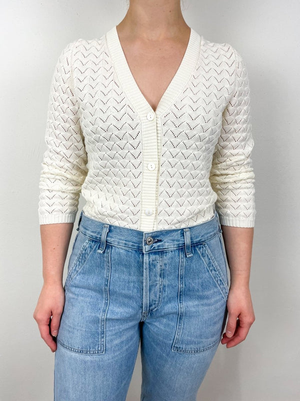 Astrid Cardigan in Ivory - The Shoe Hive