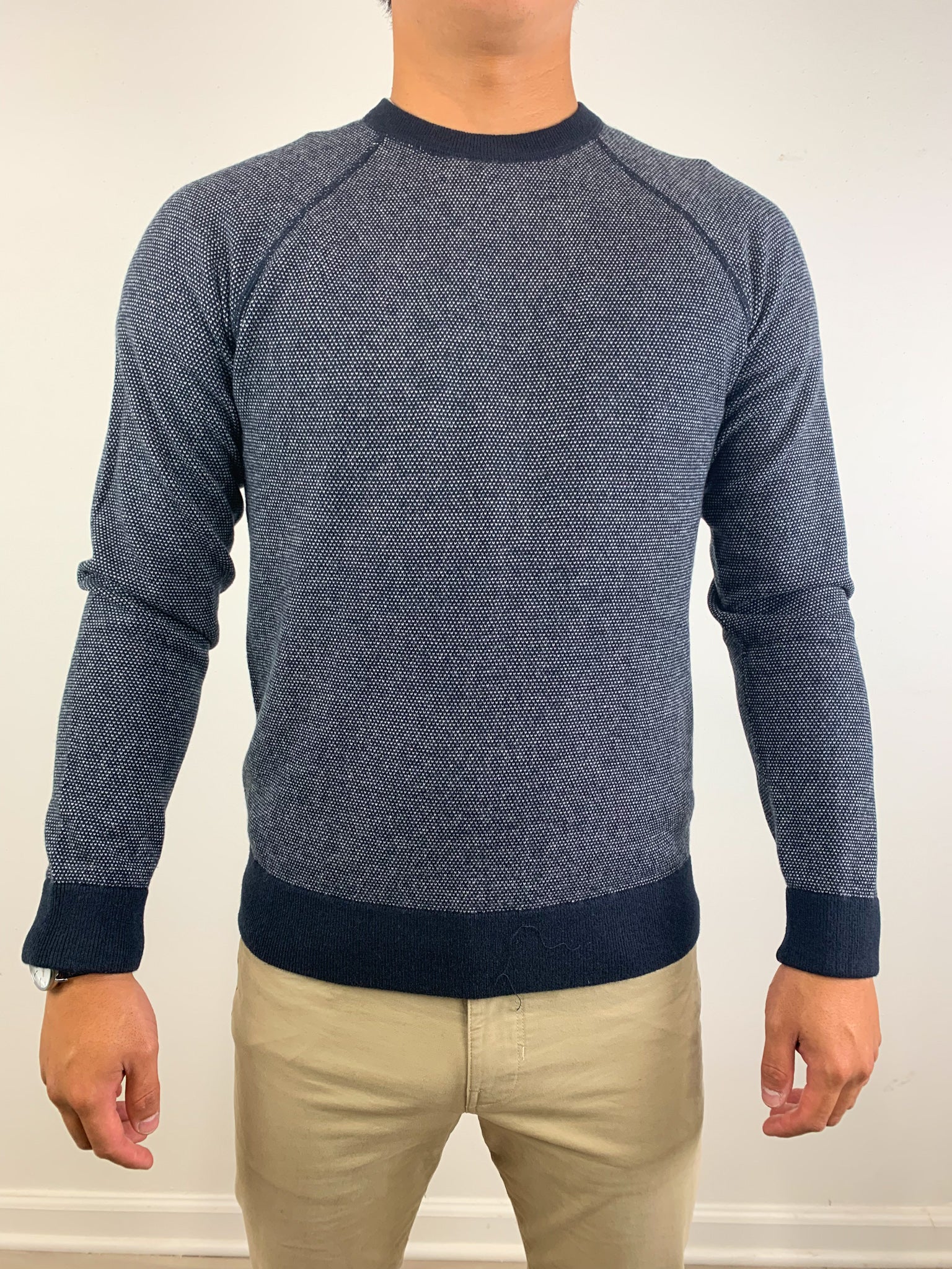 Birdseye Raglan L/S Crew in Coastal Pearl by Vince