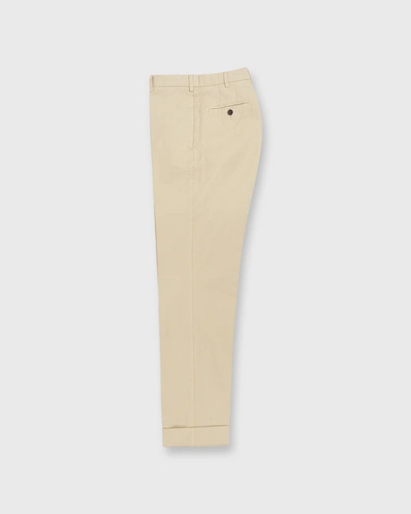Garment Dyed Sport Trouser in Khaki Lightweight Twill - The Shoe Hive