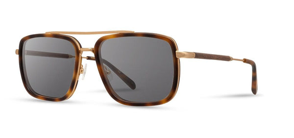 Grant in Matte Brindle & Matte Gold/Walnut-Grey Polarized by Shwood - The Shoe Hive