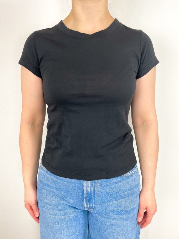 Juliette T-Shirt in Washed Black - The Shoe Hive
