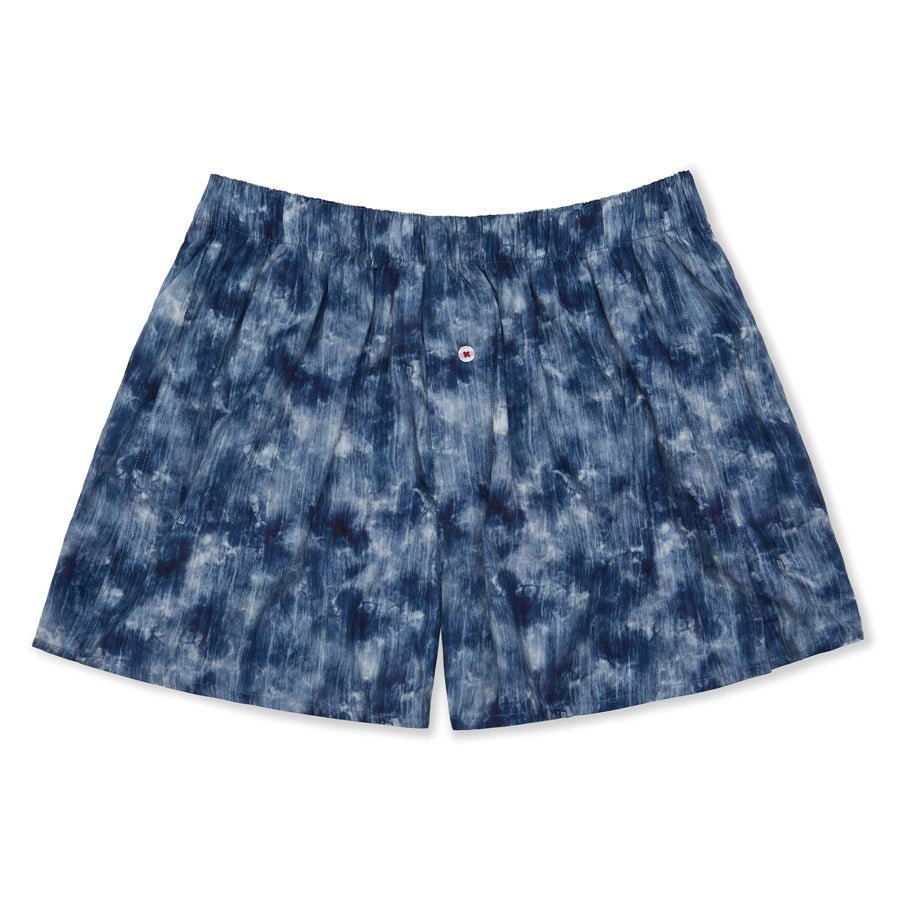 Organic Cotton Boxer Shorts in Shibori Indigo Clouds exclusive at The – The  Shoe Hive