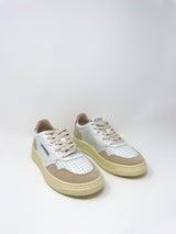 Medalist Low Sneakers Leather Suede in White/Tea Rose