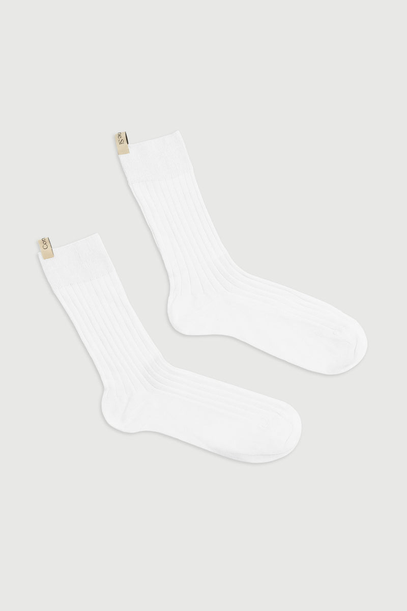 The Yves Sock in White