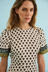Casey Dress in Thistle & Vine Cream