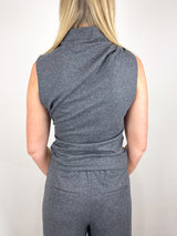 Mylie Sleeveless Top in Medium Heather Grey