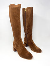 Lorette Boot in Velour Cognac
