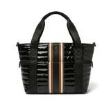 Jetset Wingman in Black Patent Nylon with Stripes