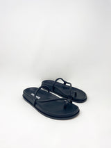 Bari Sandal Black w/ Black Sole