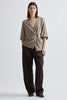 Drippy Tissue Cardigan in Camel Melange