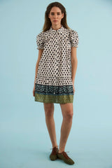 Drifter Mini Dress in Thistle & Vine Cream