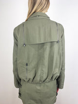 Techy Twill Anorak Bomber in Dark Hazelnut