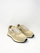 Reelwind Low Sneakers in Nylon/Suede/Leather Ecru and Platinum