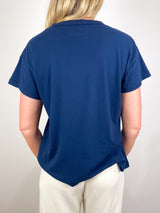 The Boxy Crew w/ Everglade Graphic in True Navy