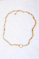 Golden Quartz Sunny Holder Necklace in Gold