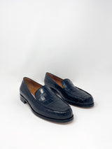 Danielle Slip On Loafer in Black Embosed