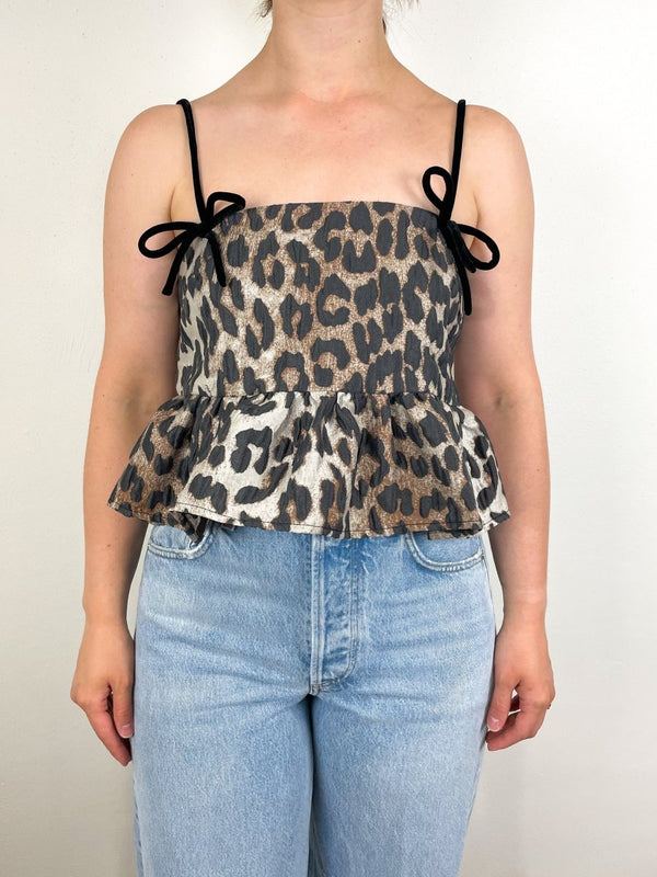 3D Jacquard Top in Leopard - The Shoe Hive