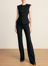 Zip-Back Gracie Pant in Black