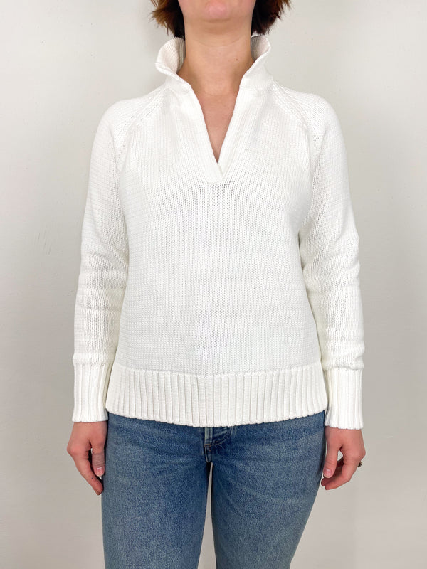 Catherine JC Sweater in Chalk Cotton