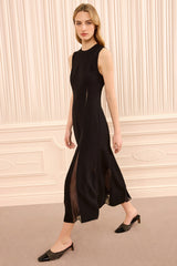 Laure SL Midi Dress in Noir