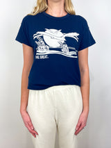 The Boxy Crew w/ Everglade Graphic in True Navy
