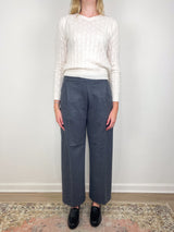 Orion Wide Leg Trousers in Charcoal