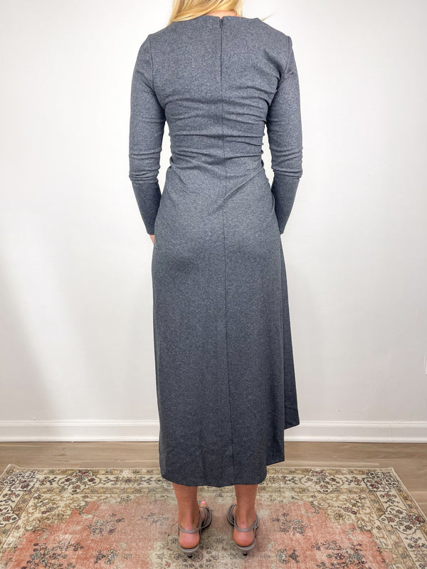 Theodora Dress in Medium Heather Grey