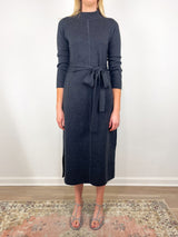 Lindsey Dress in Charcoal Extra Fine Merino Wool