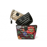 Travel Trio Bordeaux in Floral Pearl and Black Cashmere