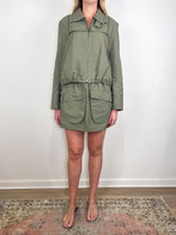 Techy Twill Pull On Mini Skirt in Dark Hazelnut