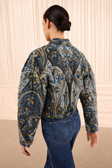 Yara Silk Jacket in Prussian