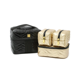 Glamour Girl Kit of Four in Black Patent Mineral Gold