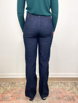Indigo Denim Pat Trouser Jean in Dark Denim
