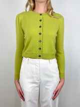 RD Cardigan 1/1 in Soft Chartreuse
