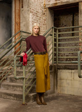Feather Weight Viscose Removable Shoulder Pad LS in Bordeaux