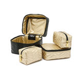 Glamour Girl Kit of Four in Black Patent Mineral Gold