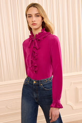 Catroux LS Silk Blouse in Orchid