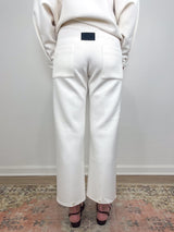 Galaxy Semi-Wide Trousers in Milk