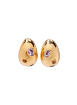 Mini Arp Earrings in Studded Gold