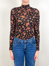 Aurelia LS Jersey Top in Noir Floral