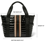 Jetset Wingman in Black Patent Nylon with Stripes