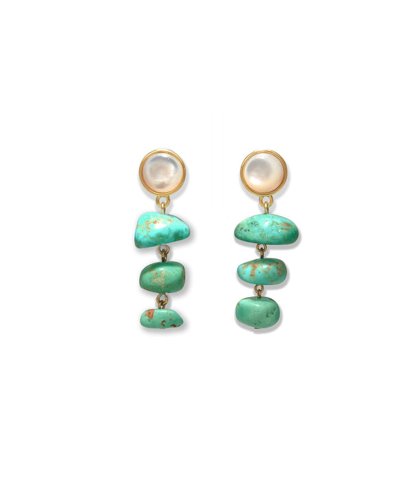 Old World Earrings in Blue
