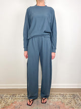 Light Weight Sweatshirting Winslow Pant in Blue Grey