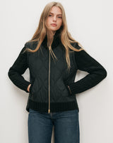 Patra Mixed Media Jacket in Black