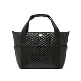 Jetset Wingman Moto Quilting in Black Patent Nylon