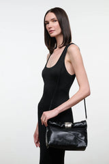 Cuff Clutch in Black Snake