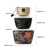 Travel Trio Bordeaux in Floral Pearl and Black Cashmere