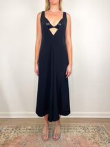4 Ply Silk V-Neck Dress w/Bra