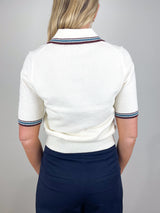 Quinelle Knit Polo in Ecru