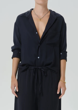 Kayla Shirt in Navy Portofino Twill